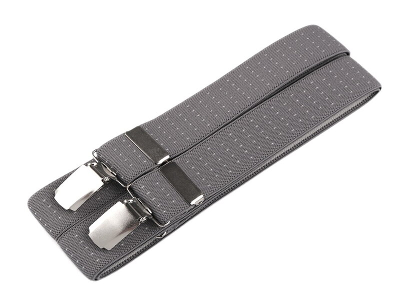 Kšandy šířka 3 cm délka 125 cm 650255 šedé s tečkami Kšandy šířka 3 cm délka 125 cm 650255 šedé s tečkami