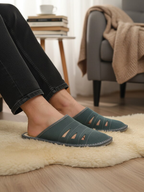 Pánské kožené papuče Model 5B