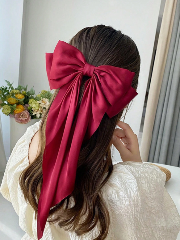 Dámská bordó mašle do vlasů