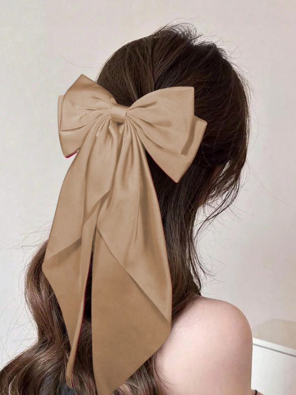 Dámská tmavě-béžová mašle do vlasů