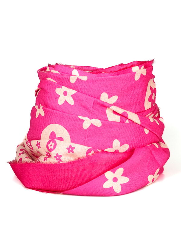 Dámský oboustranný šátek v růžové barvě