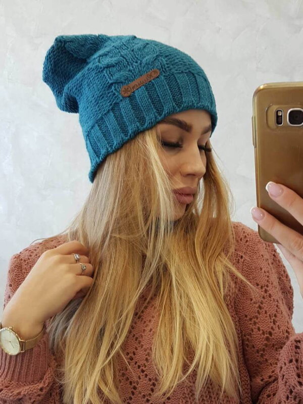 Čepice ULA K271 tyrkysová Čepice ULA K271 tyrkysová