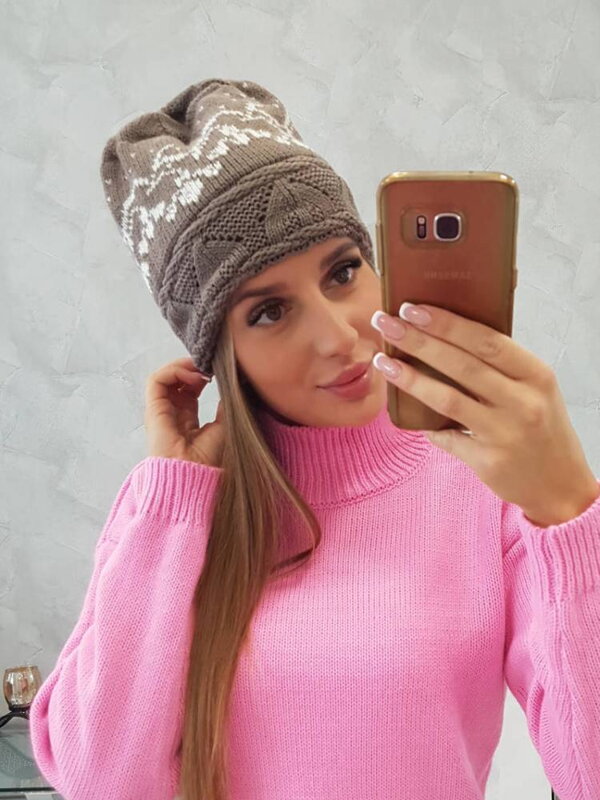 Dámská čepice Kira K374 cappuccino