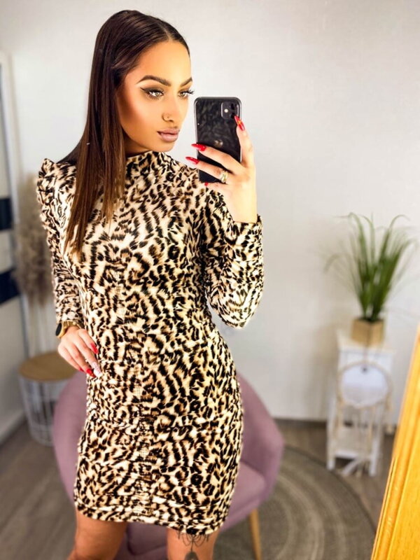 Dámské šaty s leopardím vzorem Dámské šaty s leopardím vzorem