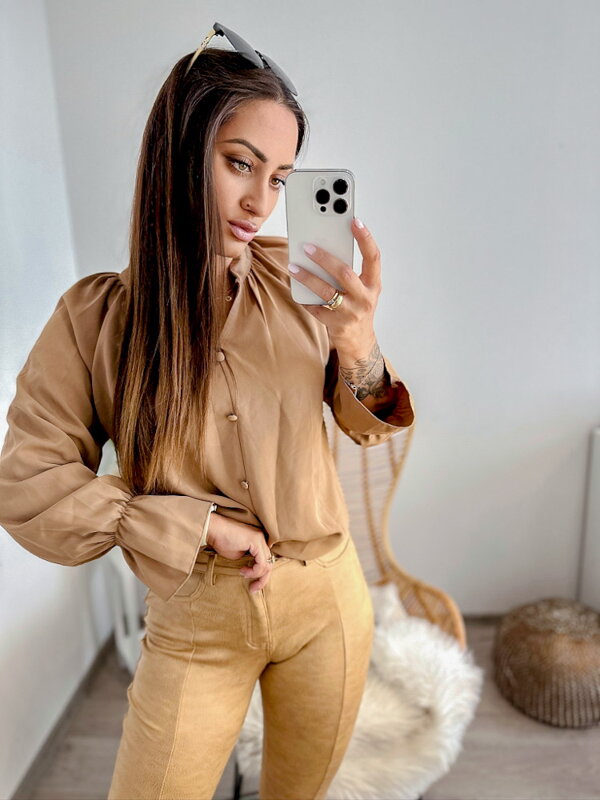 Dámská elegantní halenka cappuccino Dámská elegantní halenka cappuccino