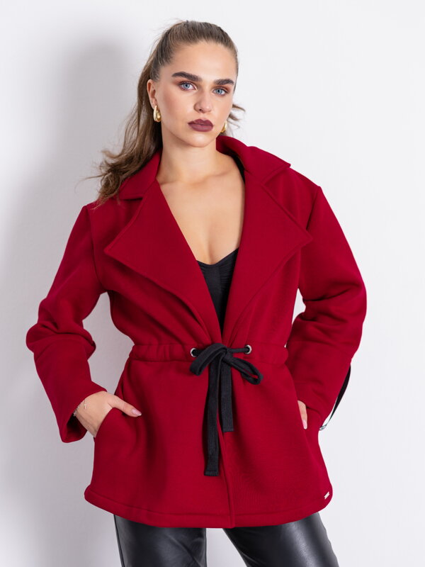 Dámsky kabát VSB ESTER v burgundy farbe Dámsky kabát VSB ESTER v burgundy farbe