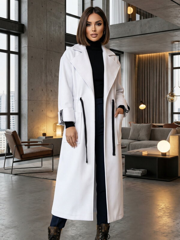 Moderní dámský kabát VSB KLOE bílý