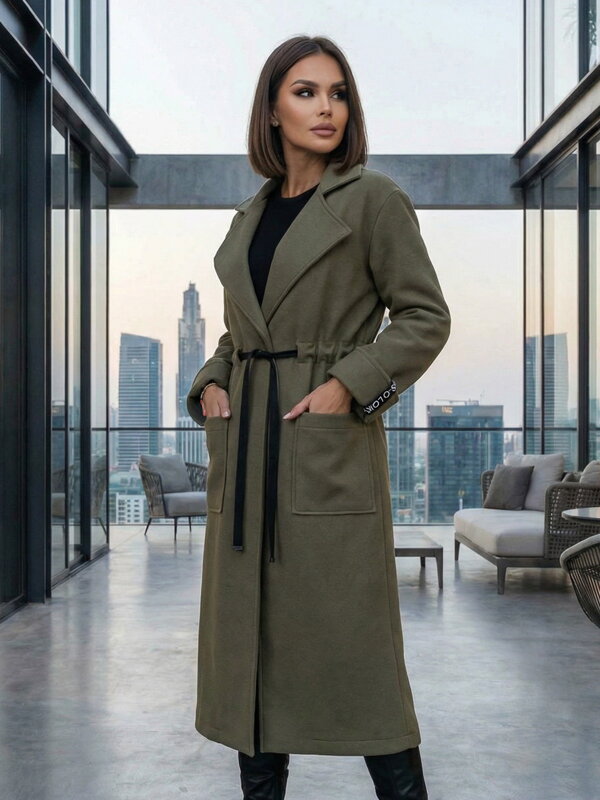 Dámský pohodlný kabát VSB KLOE zelený 