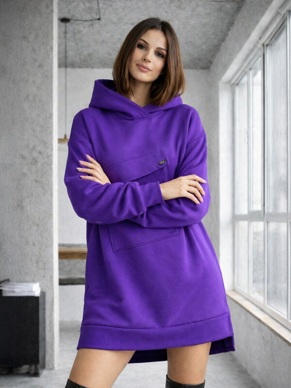Prodloužená mikina VSB WELLA purple