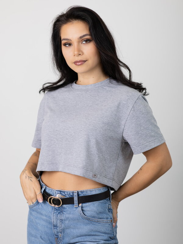 Bavlnený croptop v sivej farbe VSB LILLY Bavlnený croptop v sivej farbe VSB LILLY